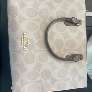 Coach Light Beige Signature Tote